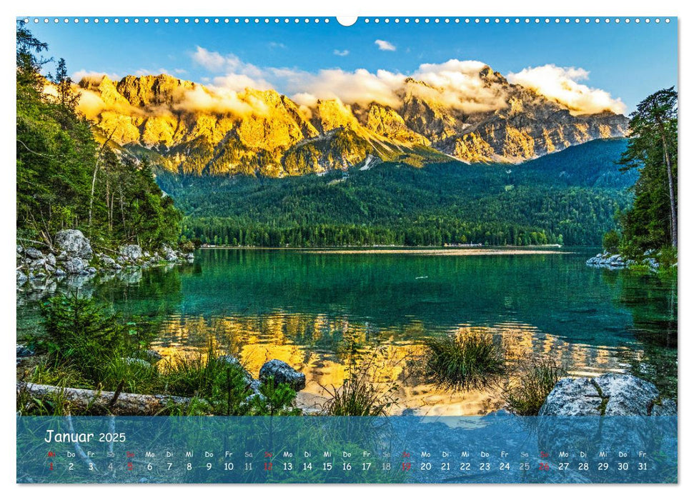 Naturparadies Zugspitzarena (CALVENDO Premium Wandkalender 2025)