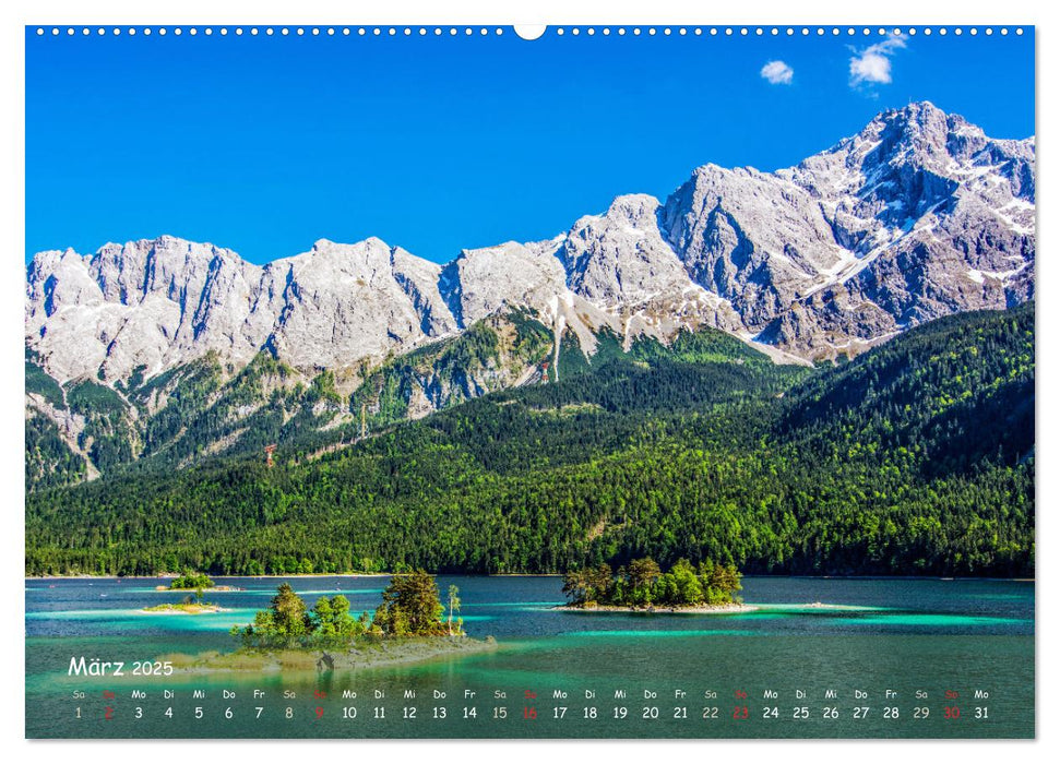 Naturparadies Zugspitzarena (CALVENDO Premium Wandkalender 2025)