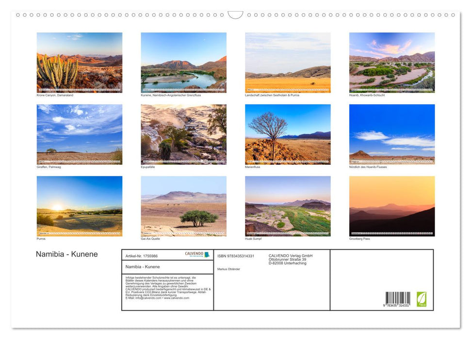 Namibia - Kunene (CALVENDO Wandkalender 2025)