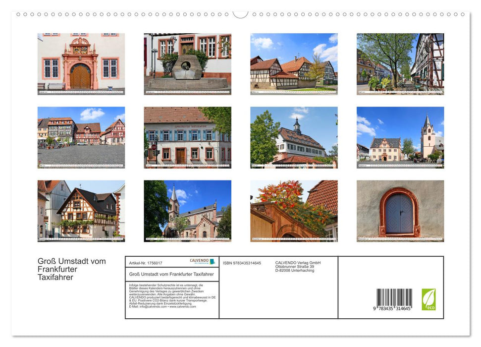 Groß Umstadt vom Frankfurter Taxifahrer (CALVENDO Premium Wandkalender 2025)