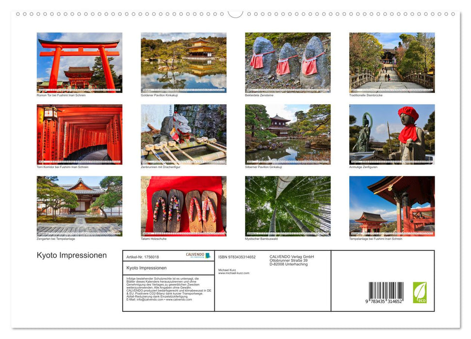 Kyoto Impressionen (CALVENDO Premium Wandkalender 2025)