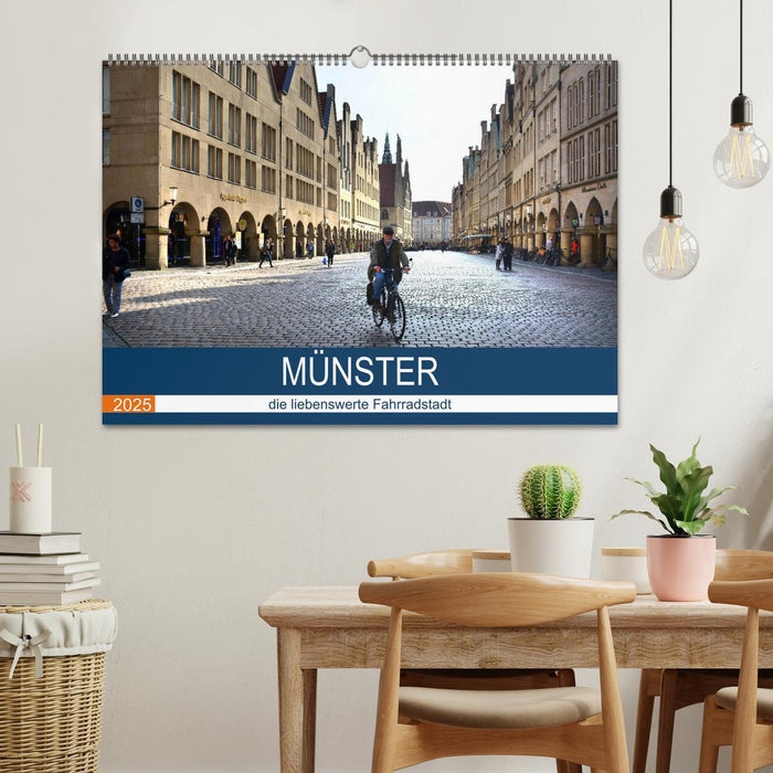 Münster - die liebenswerte Fahrradstadt (CALVENDO Wandkalender 2025)