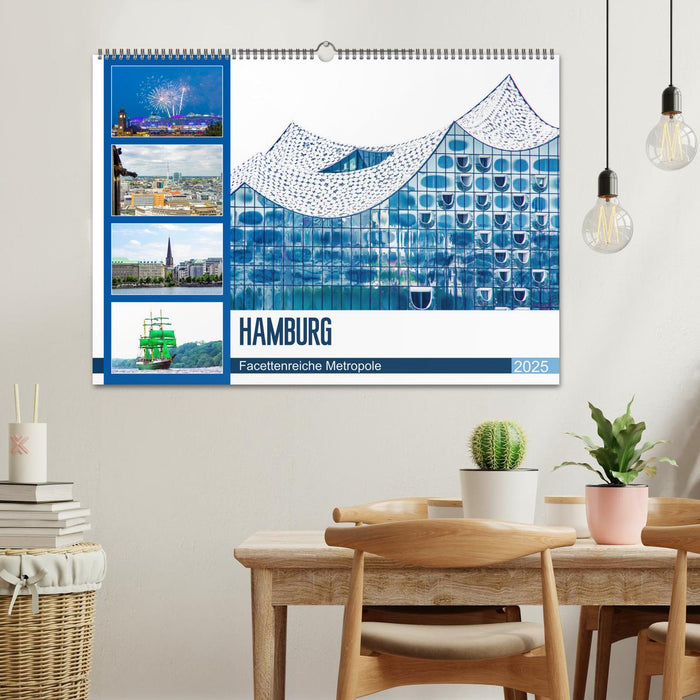 Hamburg - facettenreiche Metropole (CALVENDO Wandkalender 2025)