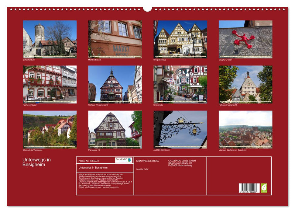 Unterwegs in Besigheim (CALVENDO Wandkalender 2025)