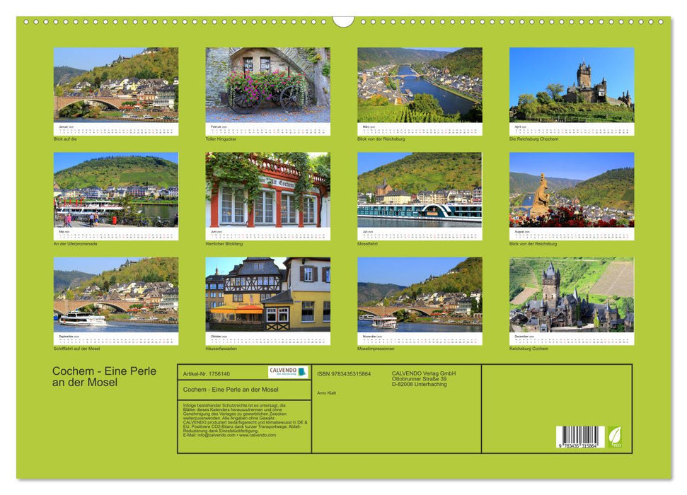 Cochem - Eine Perle an der Mosel (CALVENDO Wandkalender 2025)