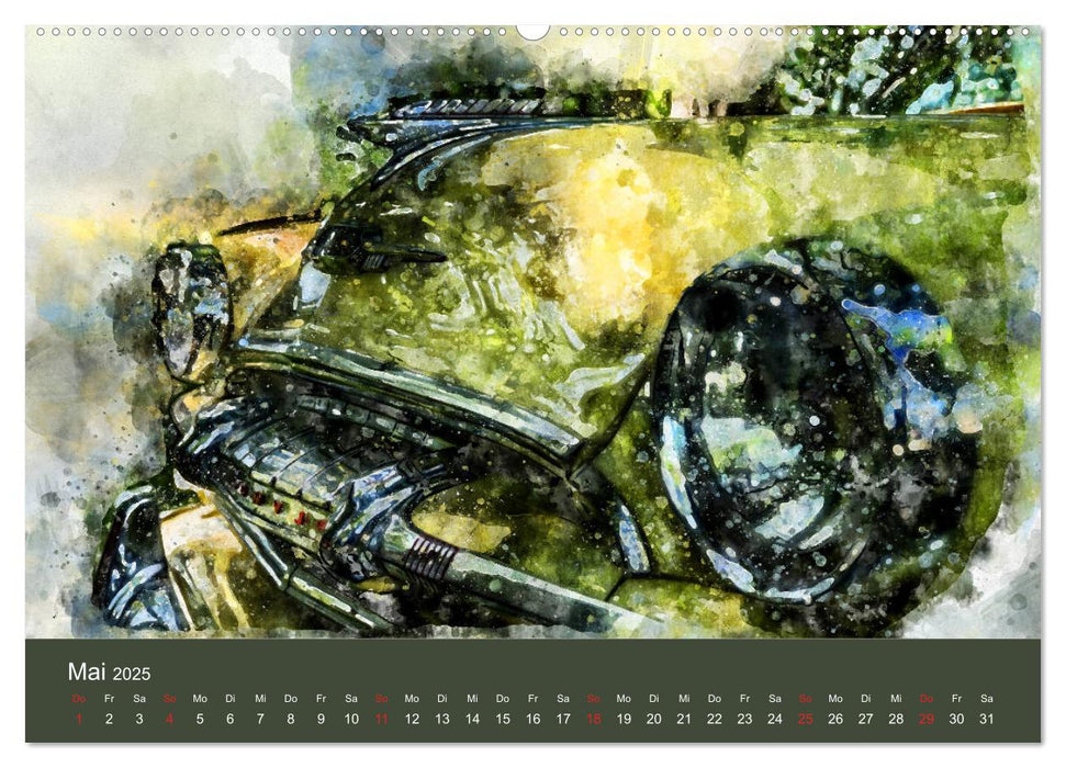 Autoveteranen - kunstvoll inszeniert (CALVENDO Premium Wandkalender 2025)