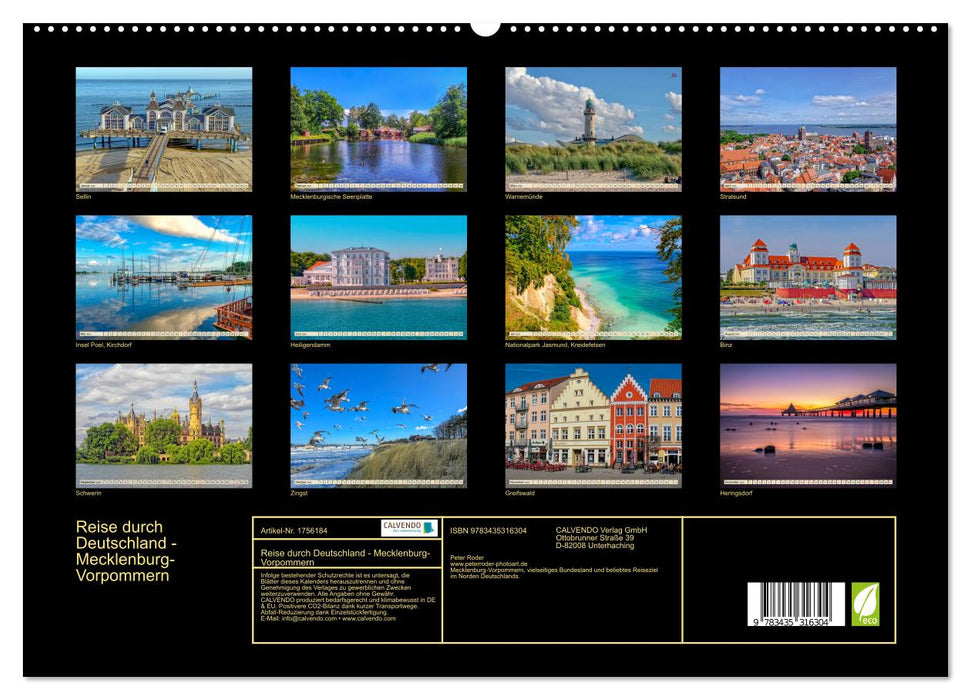 Reise durch Deutschland - Mecklenburg-Vorpommern (CALVENDO Premium Wandkalender 2025)