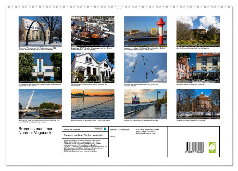 Bremens maritimer Norden: Vegesack (CALVENDO Premium Wandkalender 2025)