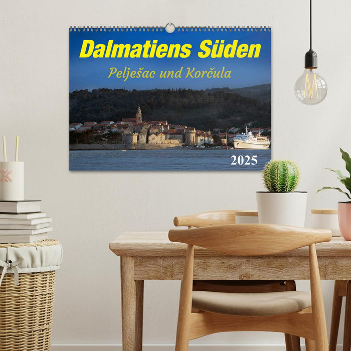 Dalmatiens Süden, Peljesac und Korcula (CALVENDO Wandkalender 2025)