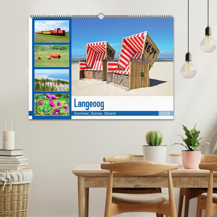 Langeoog - Sommer, Sonne, Strand (CALVENDO Wandkalender 2025)