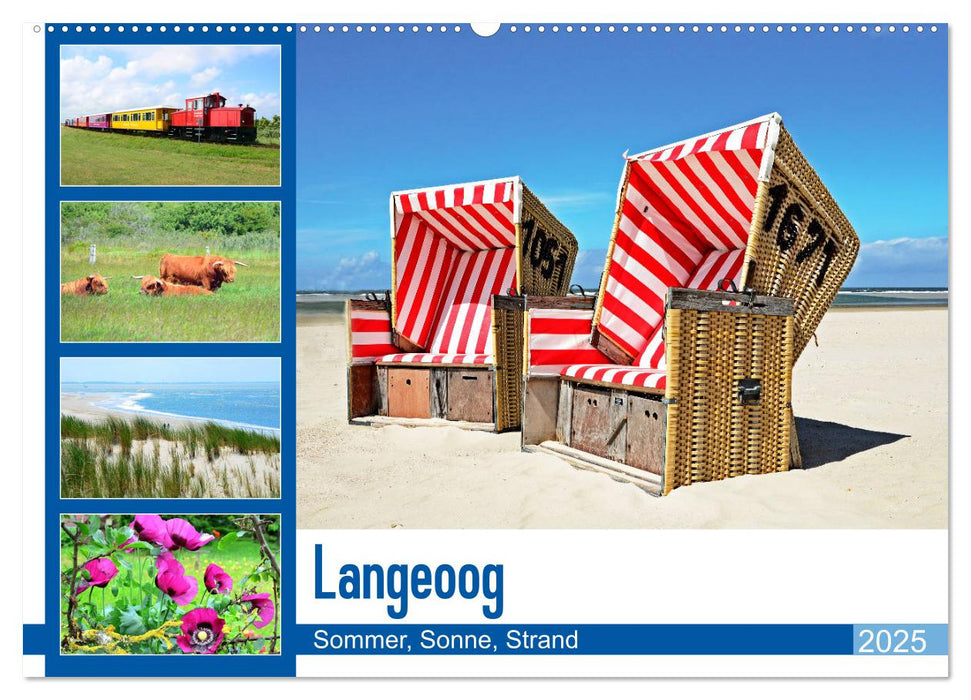 Langeoog - Sommer, Sonne, Strand (CALVENDO Wandkalender 2025)