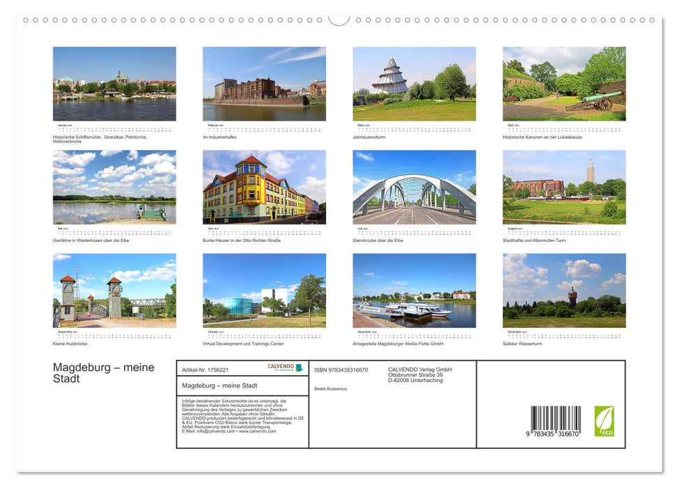 Magdeburg – meine Stadt (CALVENDO Premium Wandkalender 2025)