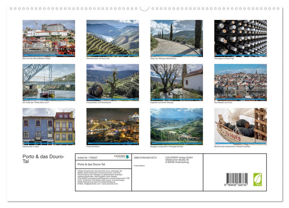 Porto & das Douro-Tal (CALVENDO Premium Wandkalender 2025)