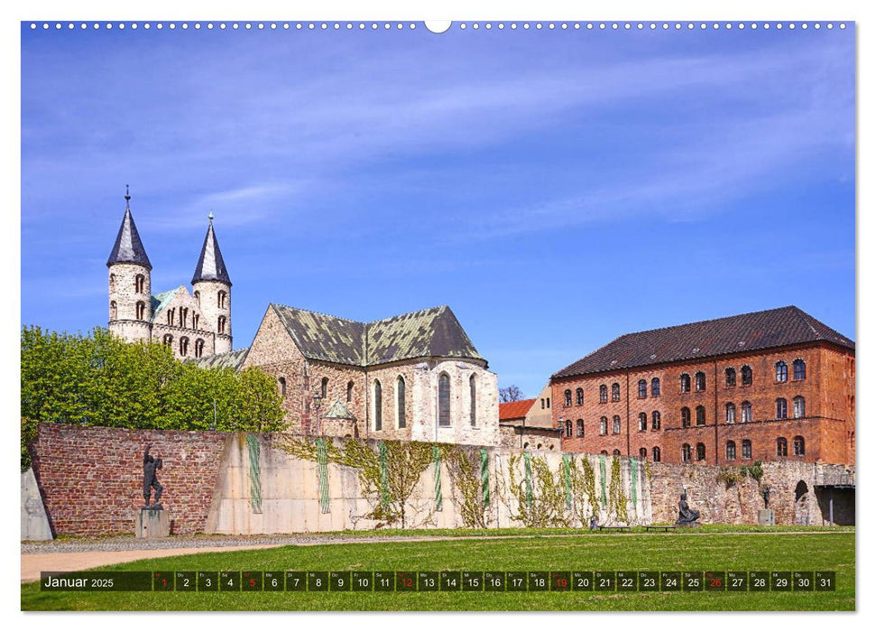 Straße der Romanik im Harz - eine Rundreise von Magdeburg in den Harz (CALVENDO Premium Wandkalender 2025)