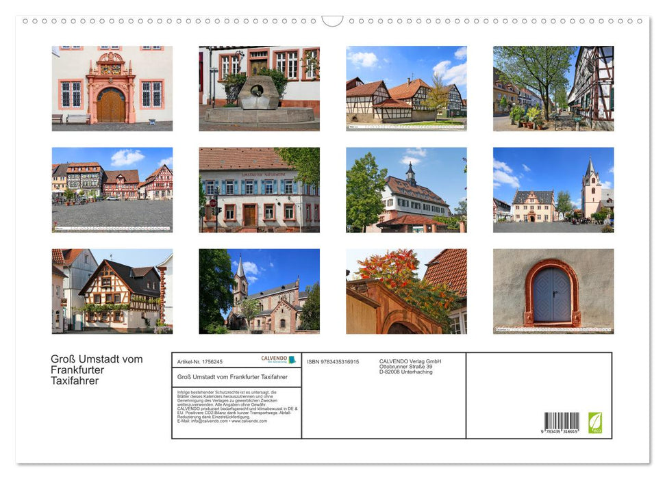 Groß Umstadt vom Frankfurter Taxifahrer (CALVENDO Wandkalender 2025)