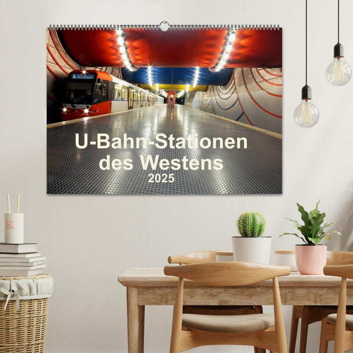 U-Bahn-Stationen des Westens (CALVENDO Wandkalender 2025)