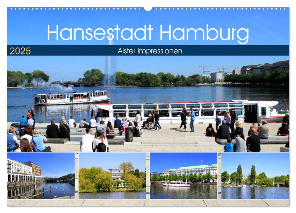 Hansestadt Hamburg - Alster Impressionen (CALVENDO Wandkalender 2025)