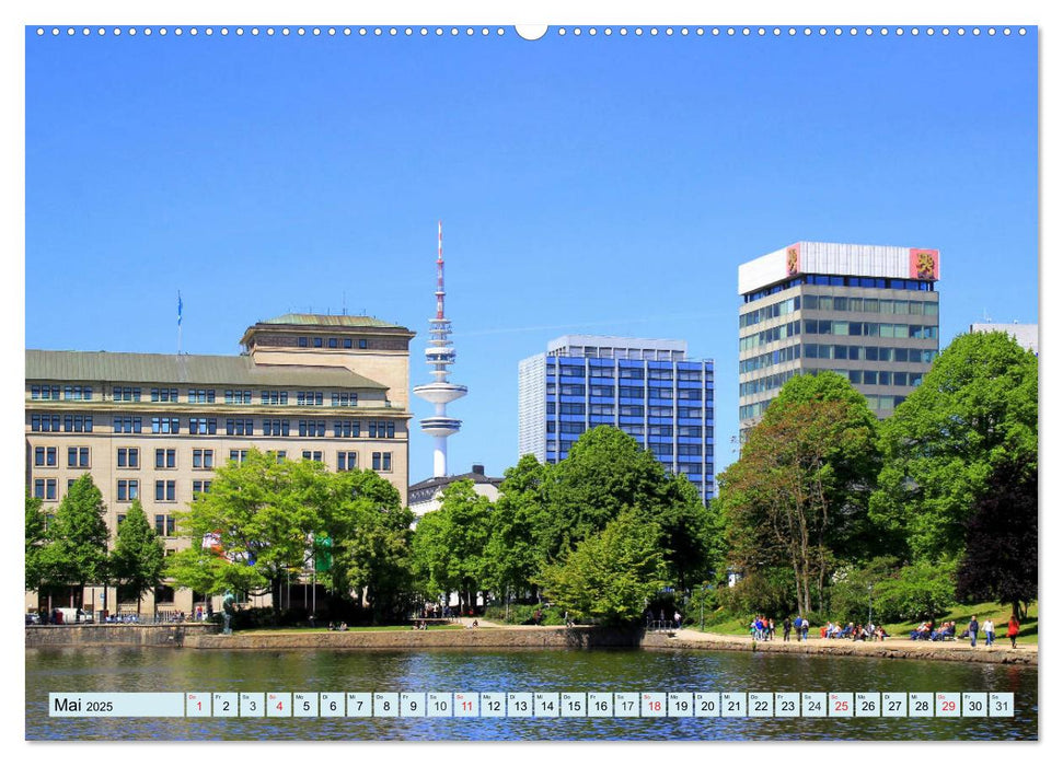 Hansestadt Hamburg - Alster Impressionen (CALVENDO Wandkalender 2025)