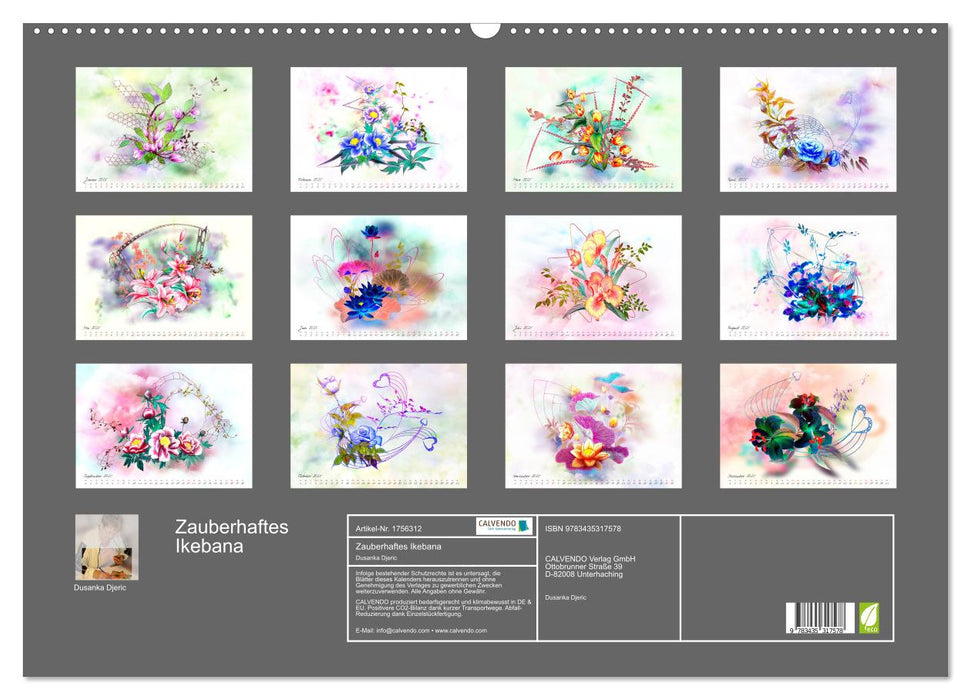 Zauberhaftes Ikebana (CALVENDO Wandkalender 2025)