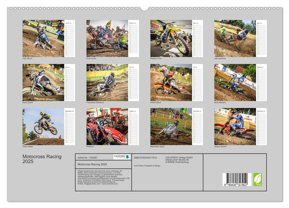 Motocross Racing 2025 (CALVENDO Premium Wandkalender 2025)