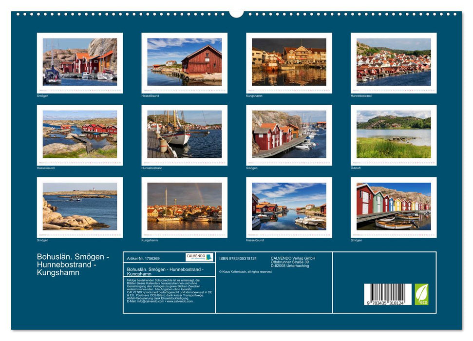 Bohuslän. Smögen - Hunnebostrand - Kungshamn (CALVENDO Premium Wandkalender 2025)