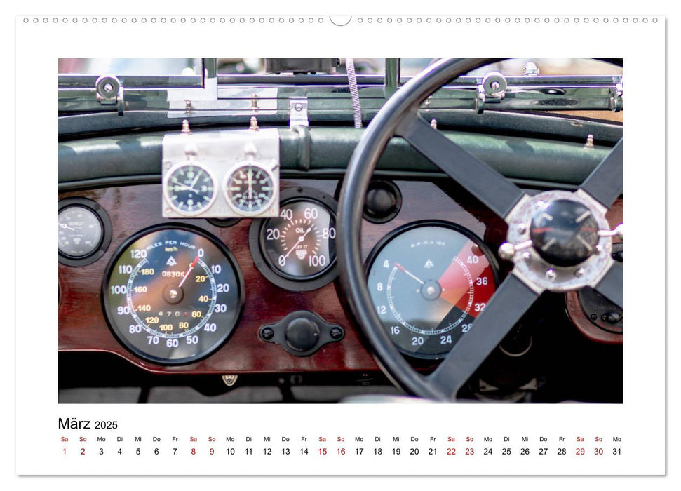 Oldtimer - Cockpits vergangener Zeiten (CALVENDO Premium Wandkalender 2025)