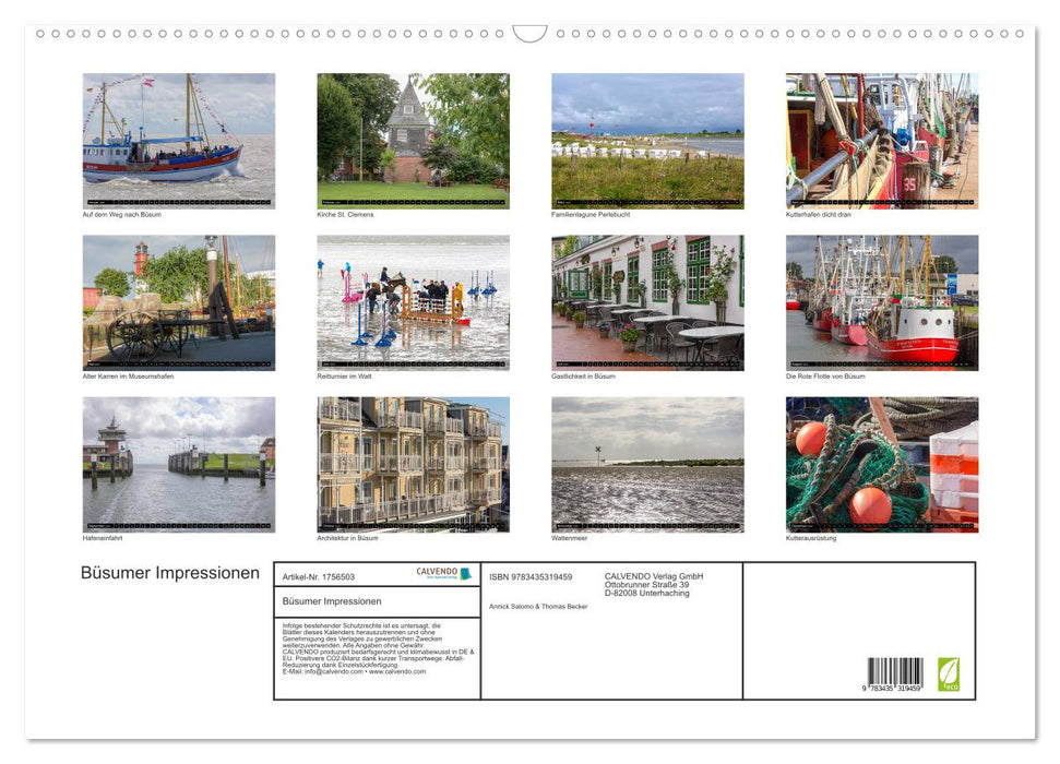 Büsumer Impressionen (CALVENDO Wandkalender 2025)