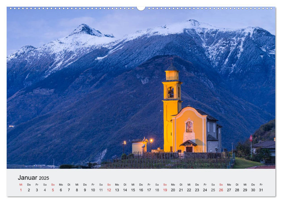 Tessin - Ticino (CALVENDO Premium Wandkalender 2025)