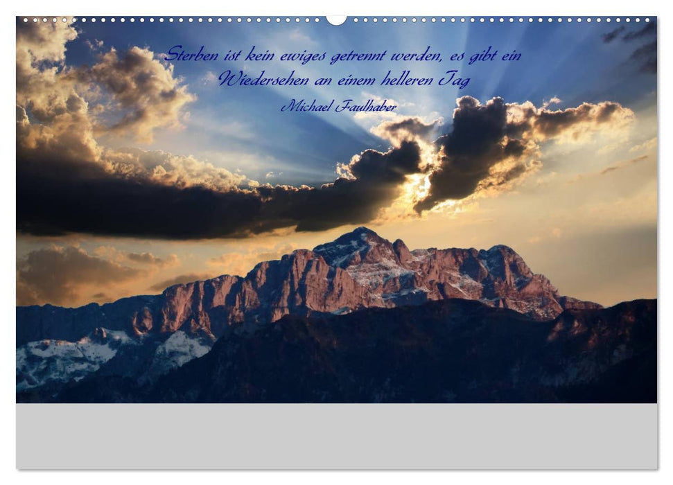 Zeit für Trauer - begleitet mit Zitaten (CALVENDO Premium Wandkalender 2025)