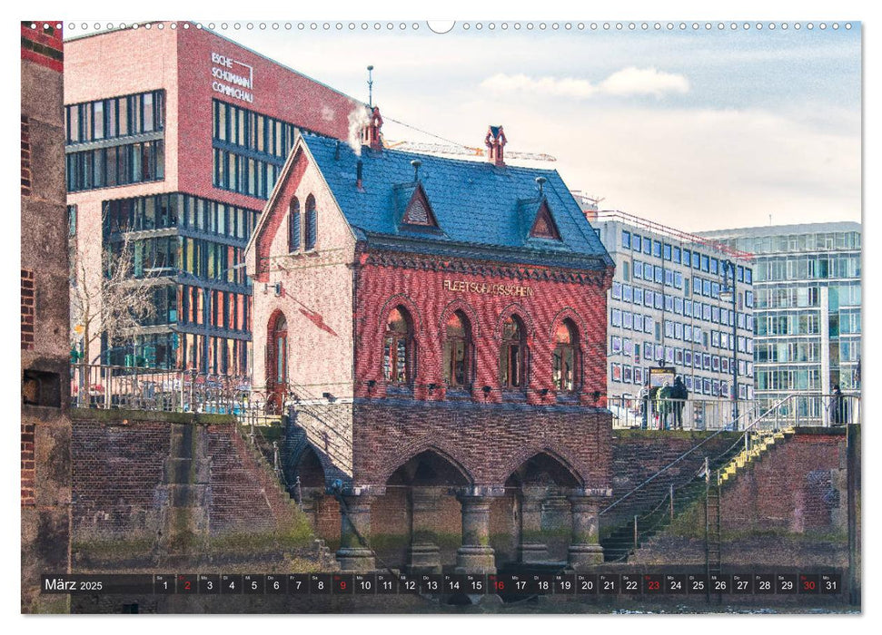 Hamburg - Ahoi zur großen Hafenrundfahrt (CALVENDO Premium Wandkalender 2025)