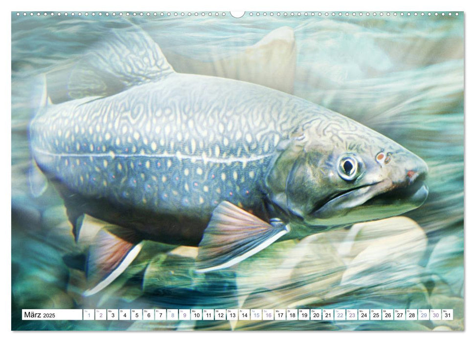 Fischwelt - Artwork (CALVENDO Premium Wandkalender 2025)