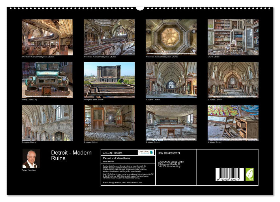 Detroit - Modern Ruins (CALVENDO Premium Wandkalender 2025)