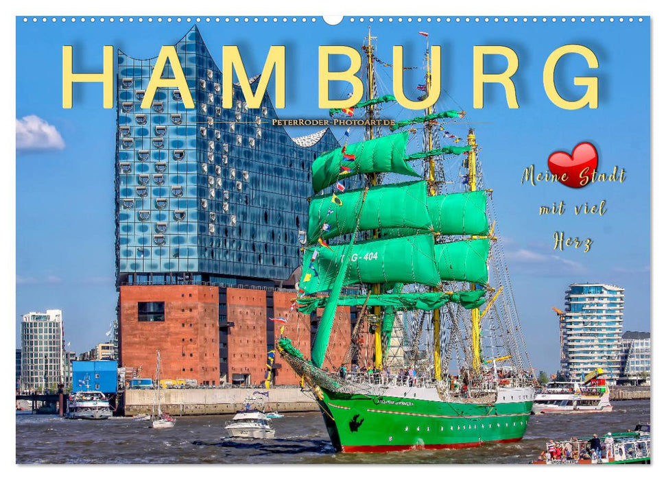 Hamburg - meine Stadt mit viel Herz (CALVENDO Wandkalender 2025)