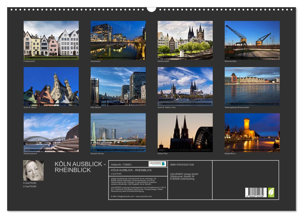 KÖLN AUSBLICK - RHEINBLICK (CALVENDO Wandkalender 2025)