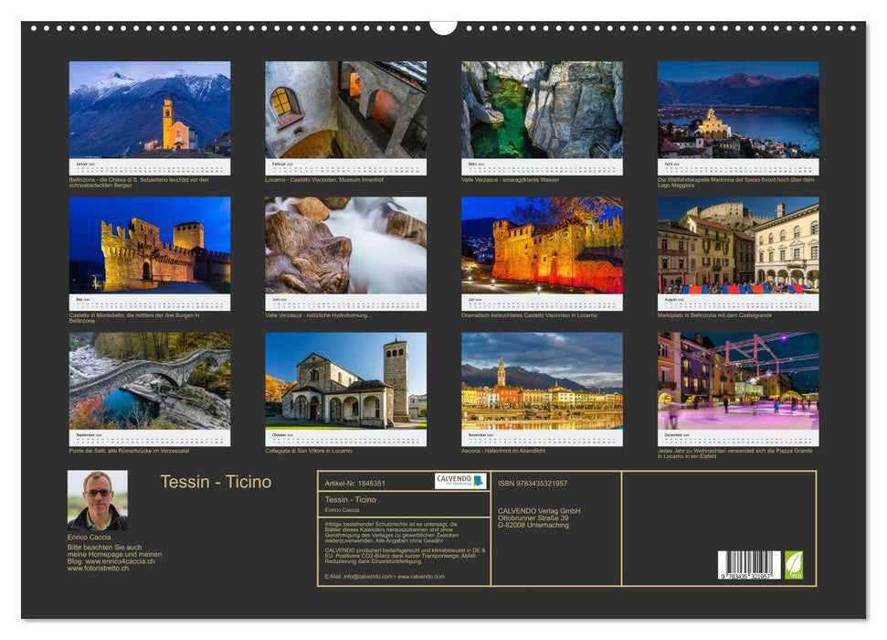 Tessin - Ticino (CALVENDO Wandkalender 2025)