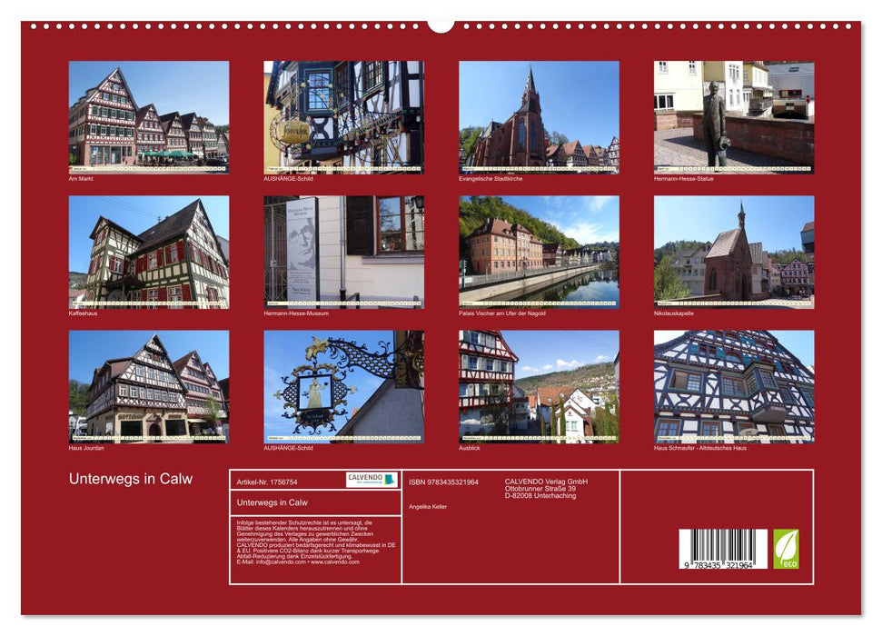 Unterwegs in Calw (CALVENDO Premium Wandkalender 2025)