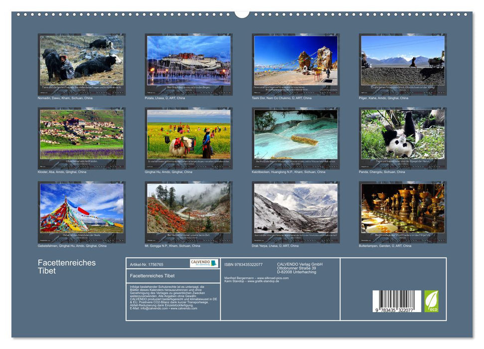 Facettenreiches Tibet (CALVENDO Premium Wandkalender 2025)