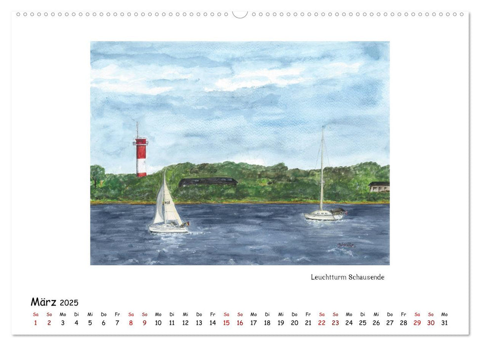 Die Flensburger Förde (CALVENDO Premium Wandkalender 2025)