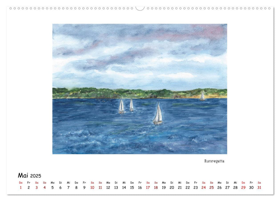 Die Flensburger Förde (CALVENDO Premium Wandkalender 2025)