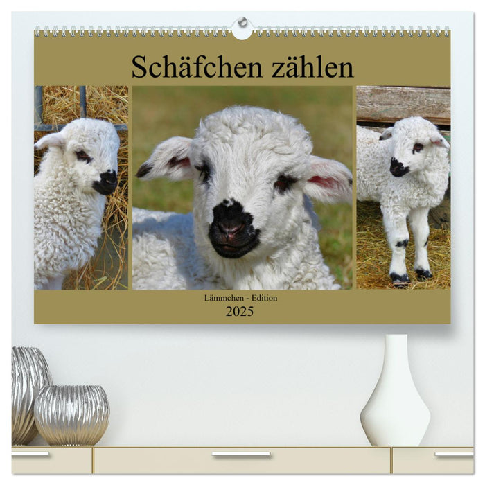 Schäfchen zählen - Lämmchen-Edition (CALVENDO Premium Wandkalender 2025)