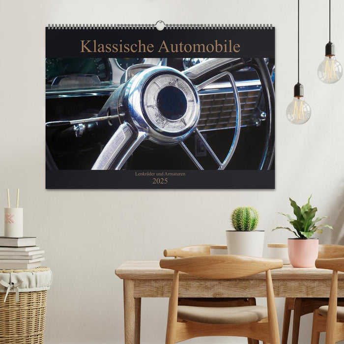 Klassische Automobile - Lenkräder und Armaturen (CALVENDO Wandkalender 2025)