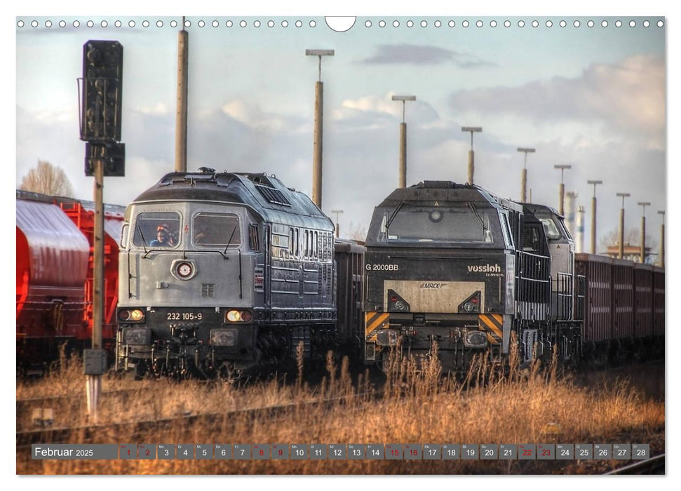 Diesel & Eisen - Bahnbetrieb auf Anhalts Nebenbahn (CALVENDO Wandkalender 2025)