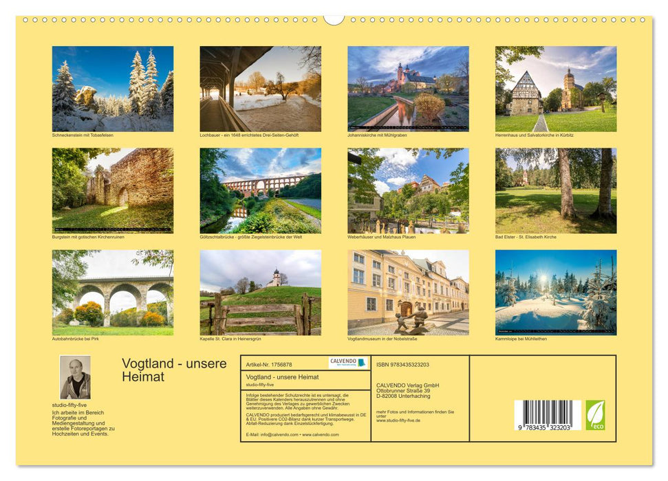 Vogtland - unsere Heimat (CALVENDO Premium Wandkalender 2025)