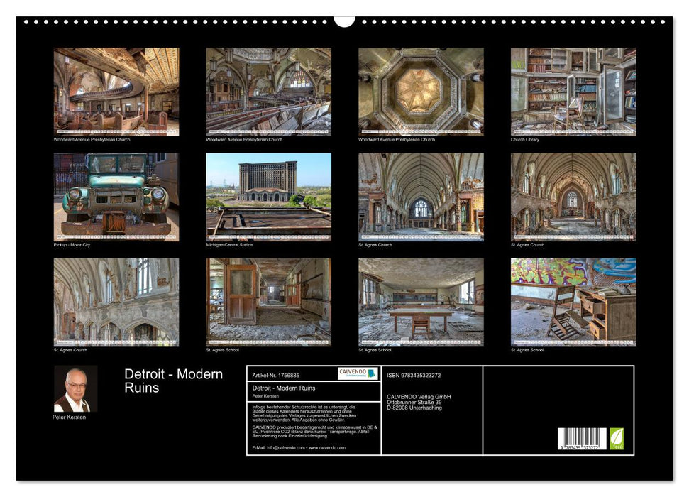 Detroit - Modern Ruins (CALVENDO Wandkalender 2025)