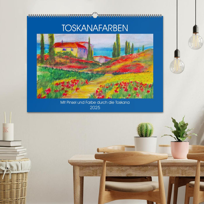 Toskanafarben - Mit Pinsel und Farbe durch die Toskana (CALVENDO Wandkalender 2025)