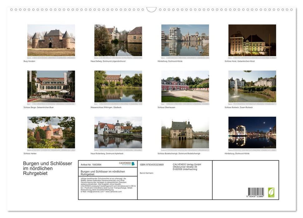 Burgen und Schlösser im nördlichen Ruhrgebiet (CALVENDO Wandkalender 2025)