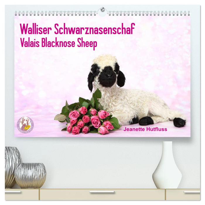 Walliser Schwarznasenschaf Valais Blacknose Sheep (CALVENDO Premium Wandkalender 2025)