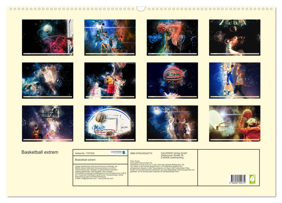 Basketball extrem (CALVENDO Wandkalender 2025)