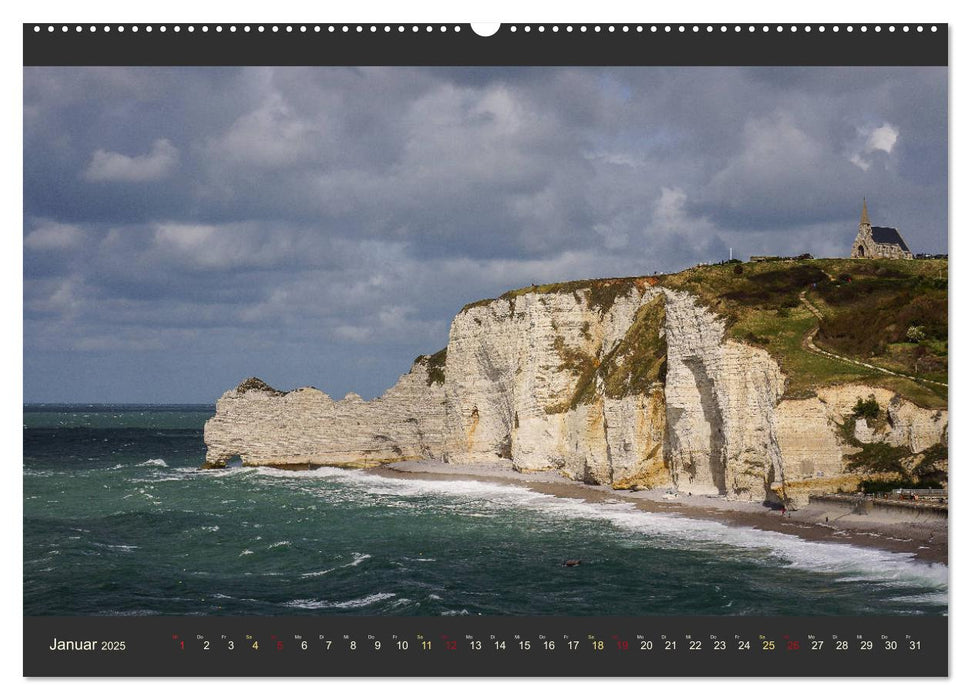 Normandie - Raue Küste und malerische Hafenstädte (CALVENDO Wandkalender 2025)