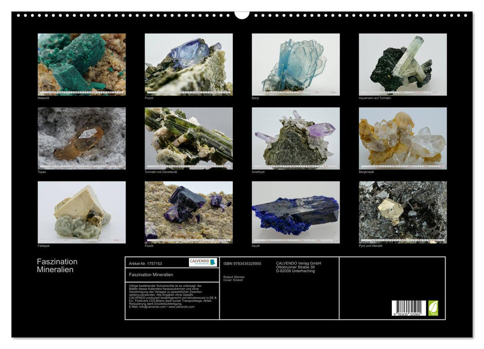 Faszination Mineralien (CALVENDO Wandkalender 2025)